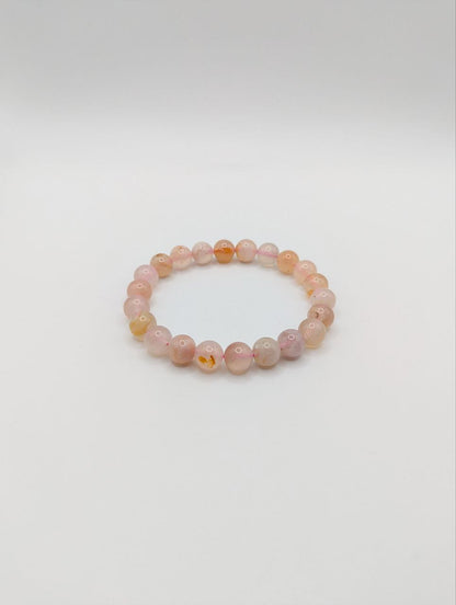 LE BRACELET HARUKI - AGATE FLEUR DE CERISIER A