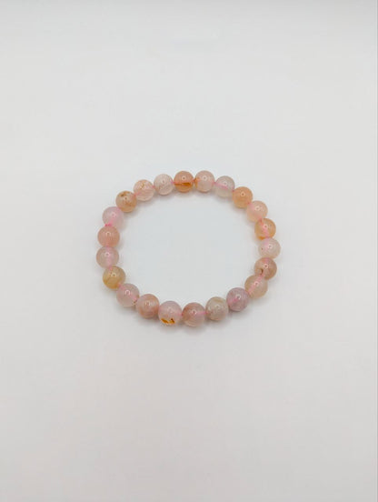 LE BRACELET HARUKI - AGATE FLEUR DE CERISIER A