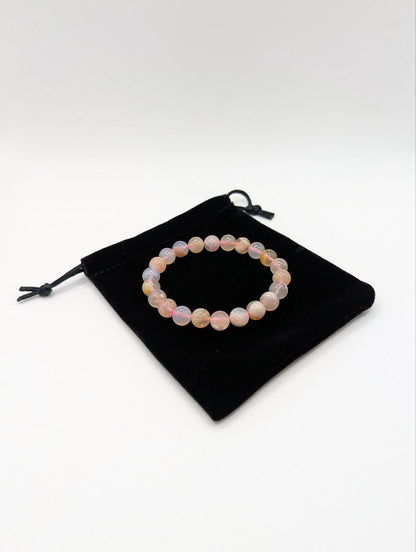 LE BRACELET HARUKI - AGATE FLEUR DE CERISIER A