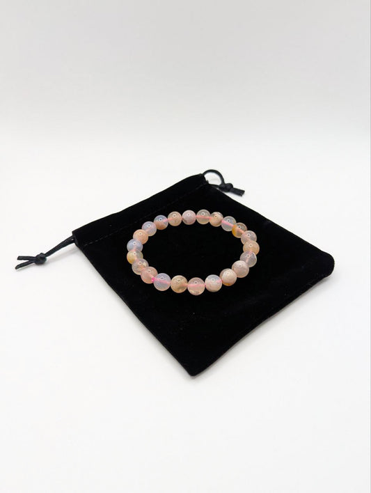 LE BRACELET HARUKI - AGATE FLEUR DE CERISIER A
