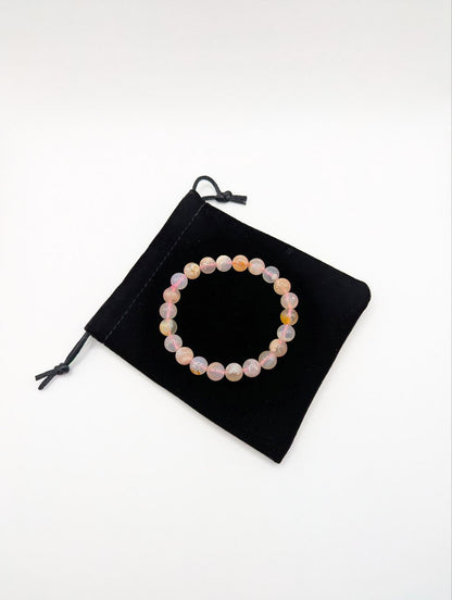LE BRACELET HARUKI - AGATE FLEUR DE CERISIER A