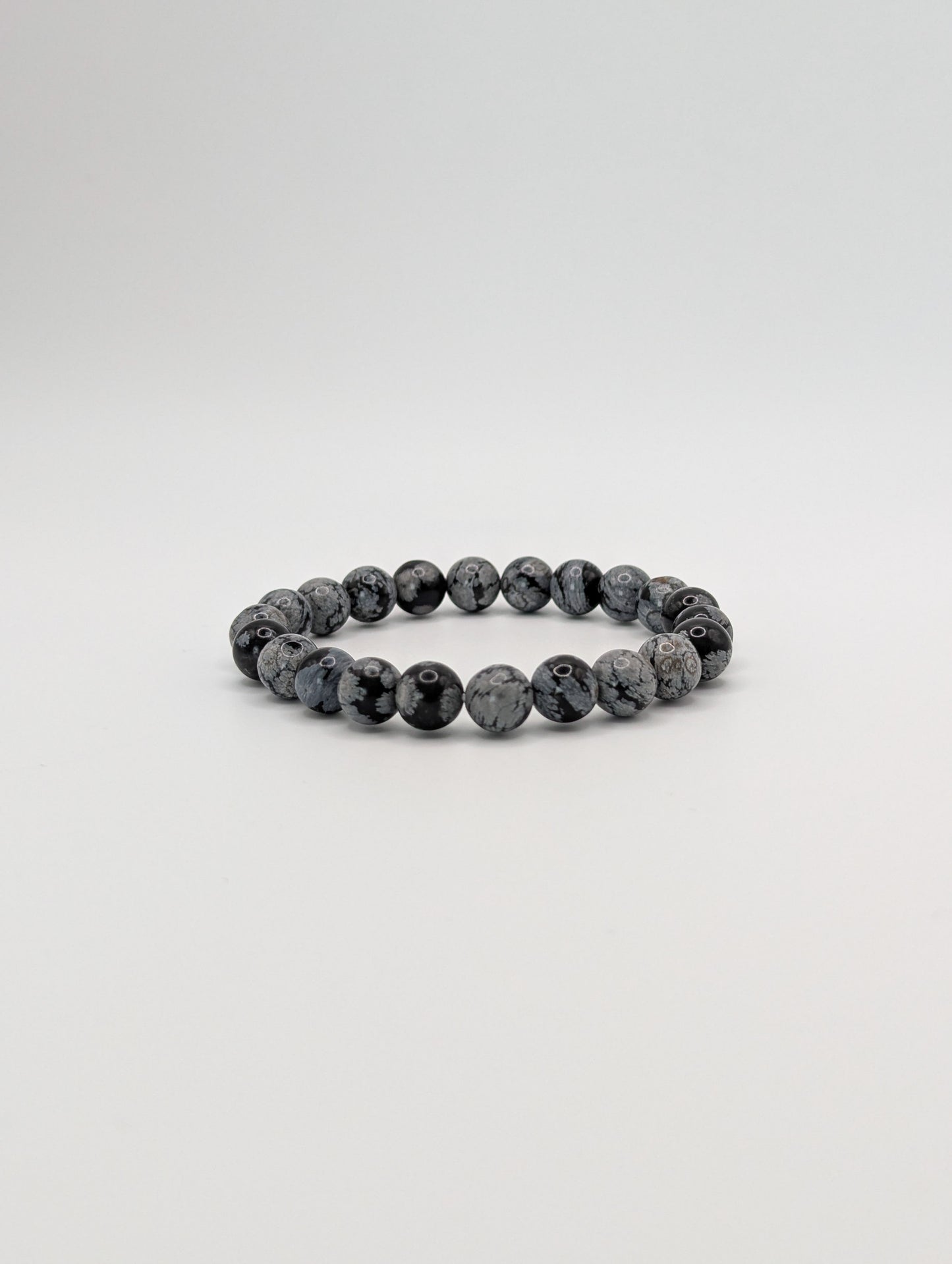 LE BRACELET CHIONÉ - OBSIDIENNE FLOCON DE NEIGE A