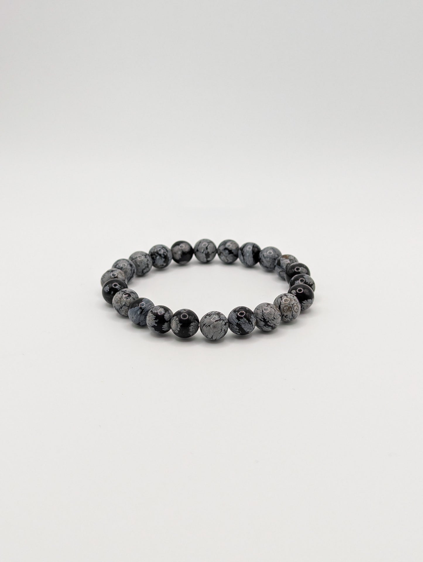 LE BRACELET CHIONÉ - OBSIDIENNE FLOCON DE NEIGE A