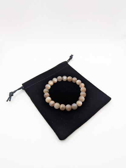 LE BRACELET SÉLÉNÉ - PIERRE DE LUNE BRUNE AA